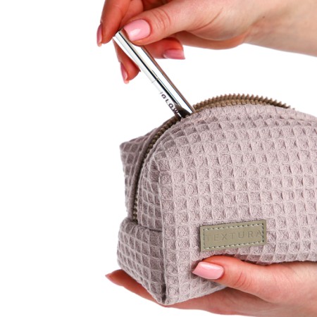 TEXTURA lightning cosmetic bag, pink color-10