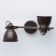 Ringen Chase 2x40W E14 Coffee, golden 22x39x16cm