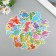 Stickers plastic "dinosaurics" set 60 pcs 10x12 cm