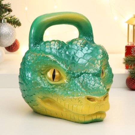 The piggy bank "Giry Snake" Green, 20cm