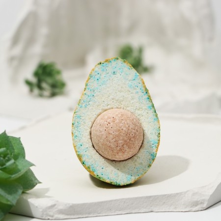 Avocado bathtub bomb, 85 g, aroma of mint and apple, Beauty Food
