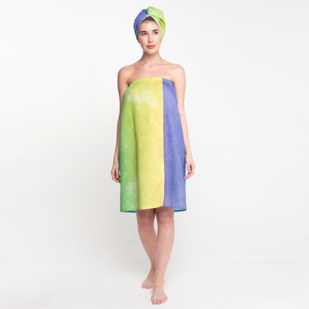 Supply for the sauna saving and I am "Rainbow" (Pareo towel + Chalma) 100%HL, 200 g/m2-5