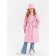 Пальто стёганое для девочек AmaroBaby TRENDY, рост 116-122 см, цвет розовый