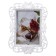 Photo frame plastic 13x18 cm "curls and flowers" white 25.5x19 cm