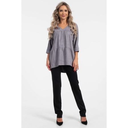 Female blouse, size 46, gray color-2