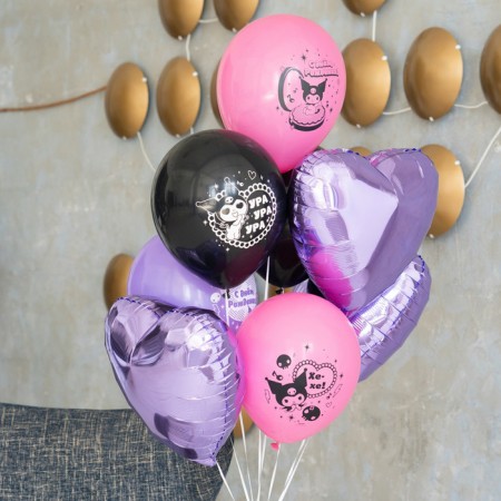 Shar Latex 12 "Kuromi", set of 5 pcs., Mix-2