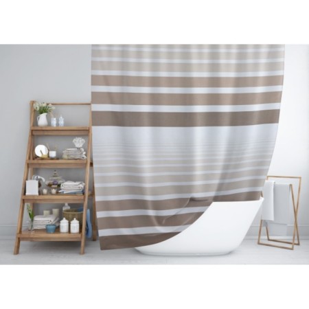 The bathroom curtain dasch, 180 × 200 cm, cascade drawing, beige
