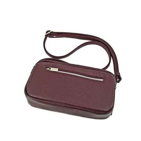 Women's bag (B2768-07140) Artificial leather + suede, burgundy, 1x210x24 cm-2