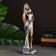 Figure "Goddess Fortune" gold with silver, 29x10cm