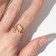 Ring "Kitheka" face, color gold, dimensionless