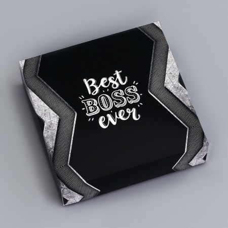 Box for sweets 4 pcs without a window to the "best man", 12.6 x 12.6 x 3.5. Confectionery packaging-2