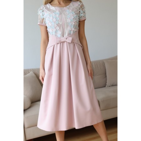 Female dress, size 42, pink color-4