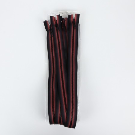 Lightning "Tractor", No. 5, detachable, automatic lock, 70 cm, red/black color-3