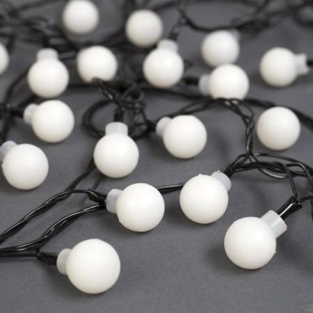Garland “thread” 5 m with nozzles “white balls”, ip20, dark thread, 30 LED, glow warm white, 8 modes, 220 V-1