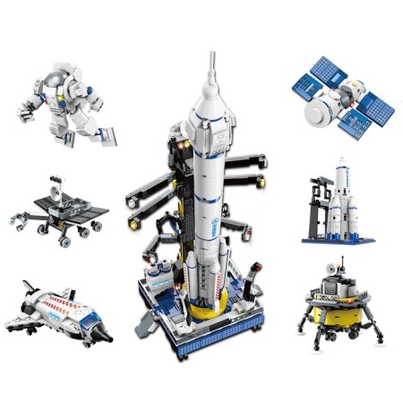 Designer block space "Space Rocket", 139 parts-4