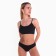 Cowards women's thongs, black color, size 46