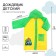 Children's raincoat, size s, 92-98 cm, blue tractor