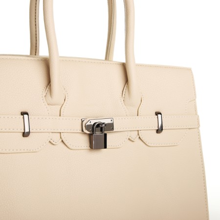 Bag Women's Tout, on a zipper, the color of a light beige-3