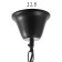 Chandelier 2737/8 E27 40W Black 88x88x60-100 cm