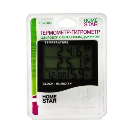 Homestar HS-0109, indoor, dimension of humidity, white thermometer, white-4