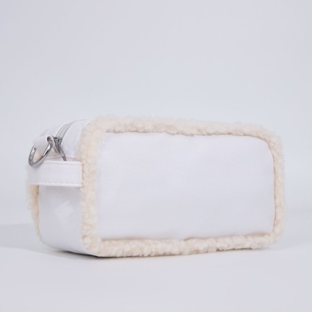 Bag Cross-Bodi with a zipper, white color-2