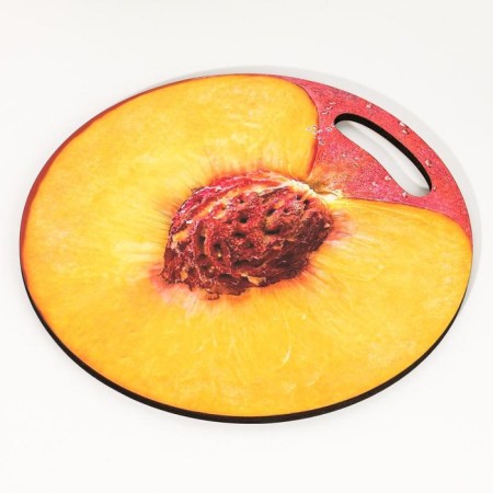 Board cutting and serving round kitchen "peach in context", 25.5 cm-2