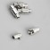 Magnetic housing fastener for the cord silver 0.3x1.5 cm