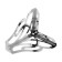 Furniture support cappio carved OP02, h = 130 mm.10*10mm, color chromium