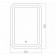 Mirror with Doratiz LED backlighting "Marta", 550x800 mm, heating, clock, sensory switch, dimmer