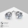 Earrings with rhinestones "Pusets" radiance, circle, d = 0.6, white color in silver