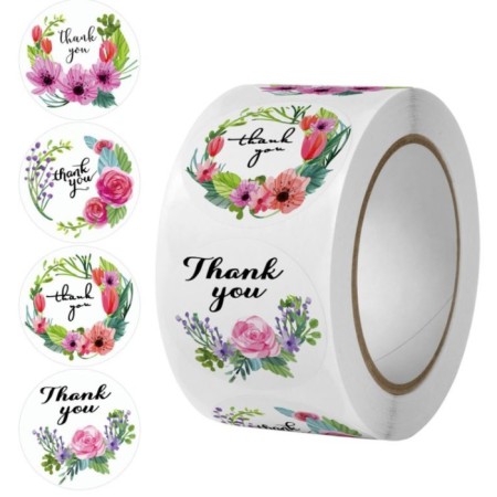Stick Paper "Flower Mood" D = 2.5 cm 500 pcs in a roll 3x6.5x6.5 cm