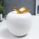 Polystone souvenir "White apple with a gold leaf" 18.5x17x17 cm