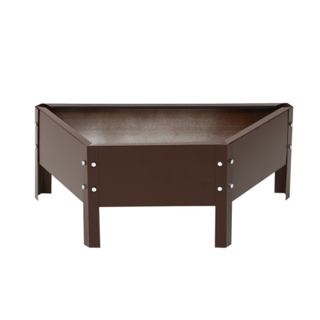 The flowerbed is galvanized "trapezoid", d = 60 cm, h = 15 cm, brown, Greengo-8