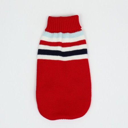 Sweater "stripes", XL (DS 34, Osh 34, OG 32-51 cm), red-6