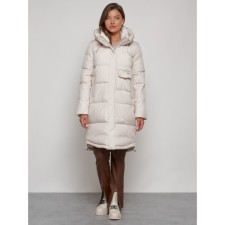 Coat insulated winter female, size 50, beige color