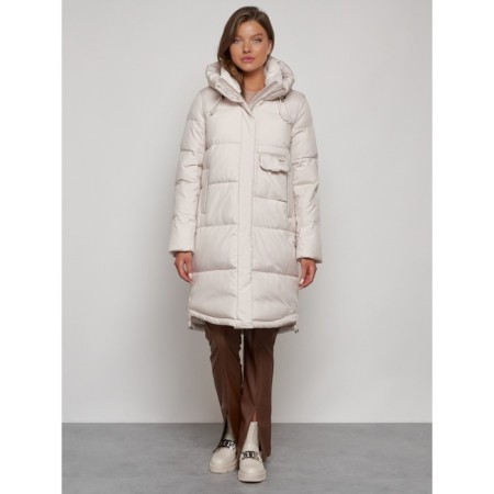 Coat insulated winter female, size 50, beige color