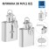 Flaging cranes for alcohol "never give up", stainless steel, 30 ml, 1 oz