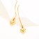 Hanging earrings Xuping chains, heart, color gold