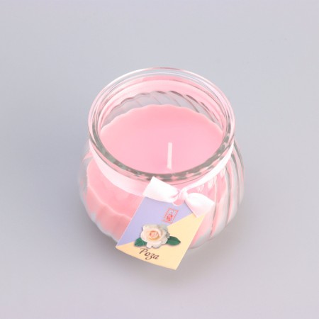 Aromatic “pot” candle 9x7.5cm, rose-4