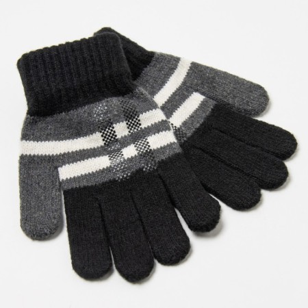 Baby gloves, black color, size 18-1