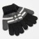 Baby gloves, black color, size 18