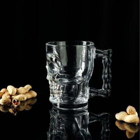 Glass mug for beer "Skull. Halloween ", 500 ml-5