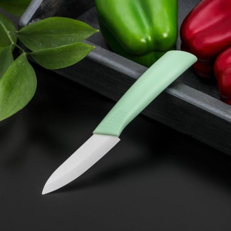 Knock Ceramic “Simple”, blade 8 cm, handle Soft Touch, Mix color