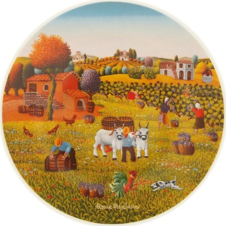 The plate is wall -mounted "rural motifs. Summer ", 19 cm