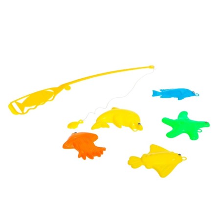 Magnetic fishing "Bright fish", 1 fishing rod, 5 fish, color mix-8