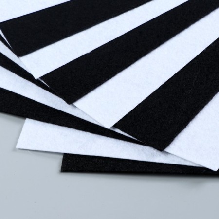 A set of felt (hard) 1 mm 20x30 cm 10 sheets. White black-1