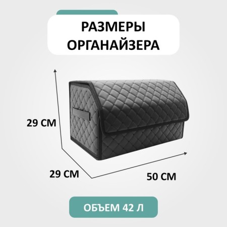 Organizer for Auto Defly 50x29x29 cm, black/black stuck-1