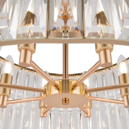 Suspension lamp Maytoni Mod094PL-08G, 8HE14, 60W, 60x60x89.5 cm, Color gold-5