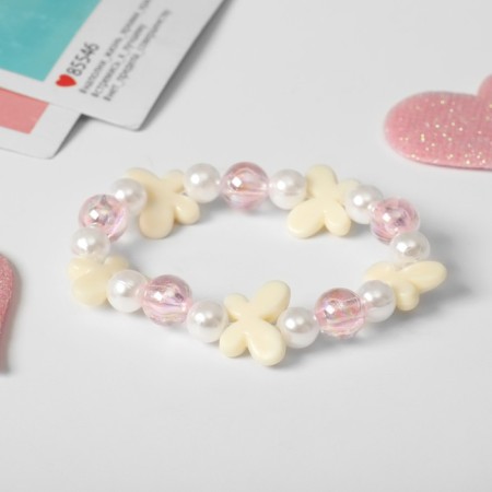 Children's bracelet "chosen" butterfly, white color