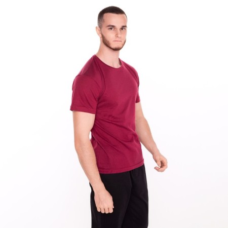 Male T -shirt, Bordeaux color, size 48-2